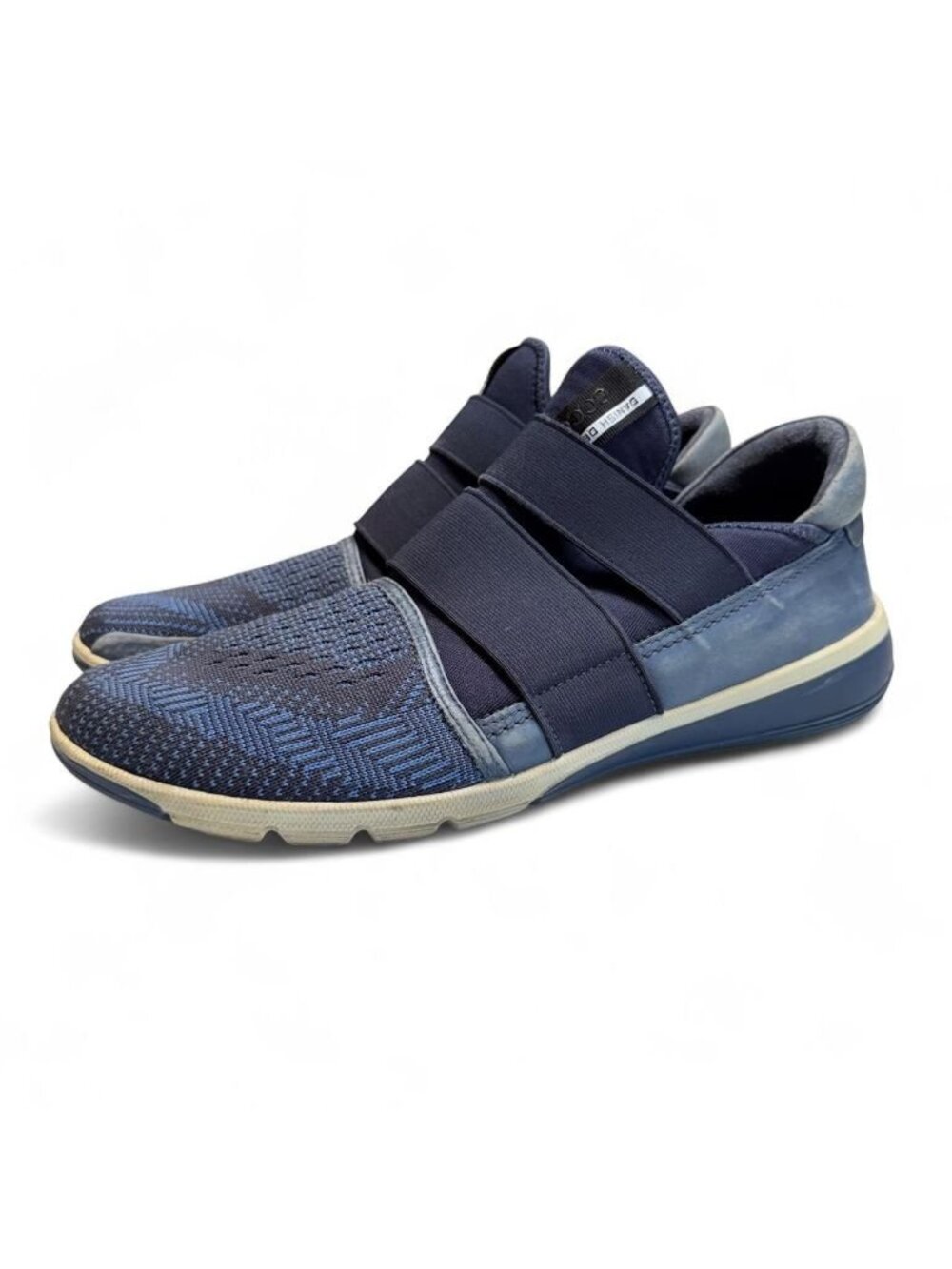ECCO Intrinsic 2 Slip On Sneaker Mens 44 Summer Preppy Outdoor Navy Blue Comfort